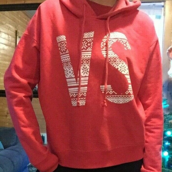 hoodie pull over snowflake red fair isle - Picture 9 of 10